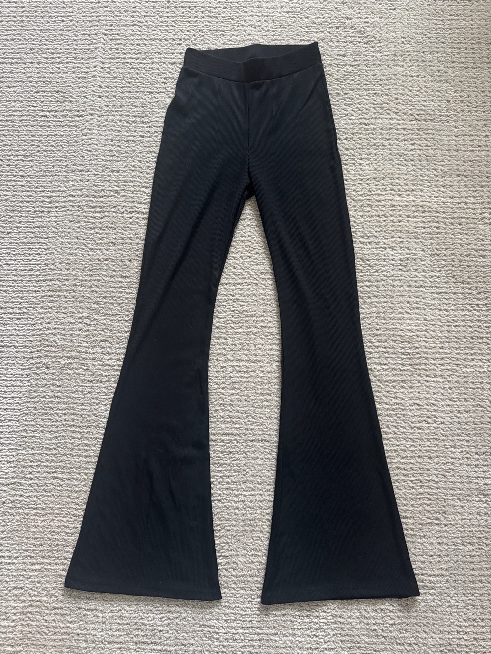 Topshop Black Flared Ponte Jumpsuit Pants